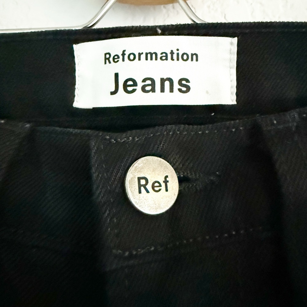 Reformation Julia Black Distressed Jeans - Picture 4 of 9